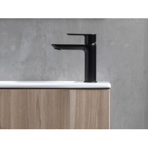 Cala Mitigeur Lavabo Corps Lisse Cold Start Noir Mat-Roca A5A326Enb0 