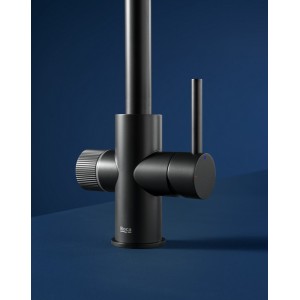 Aquafy mitigeur évier à bec tube à double sortie noir mat - ROCA A5A8C3GNB0 