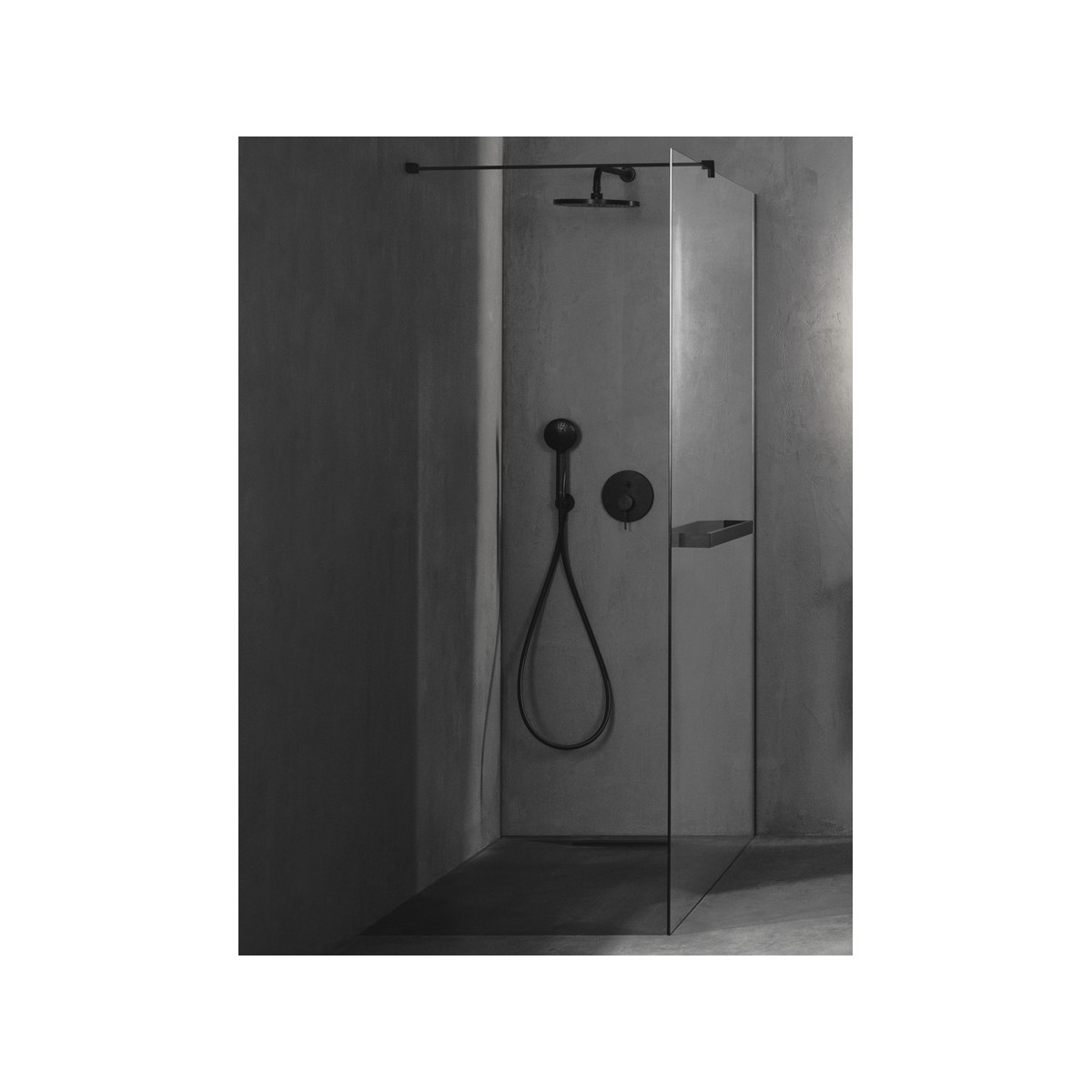 Bras Mural Pour Pomme De Douche L400 Noir Mat-Roca A5B0250Nb0 