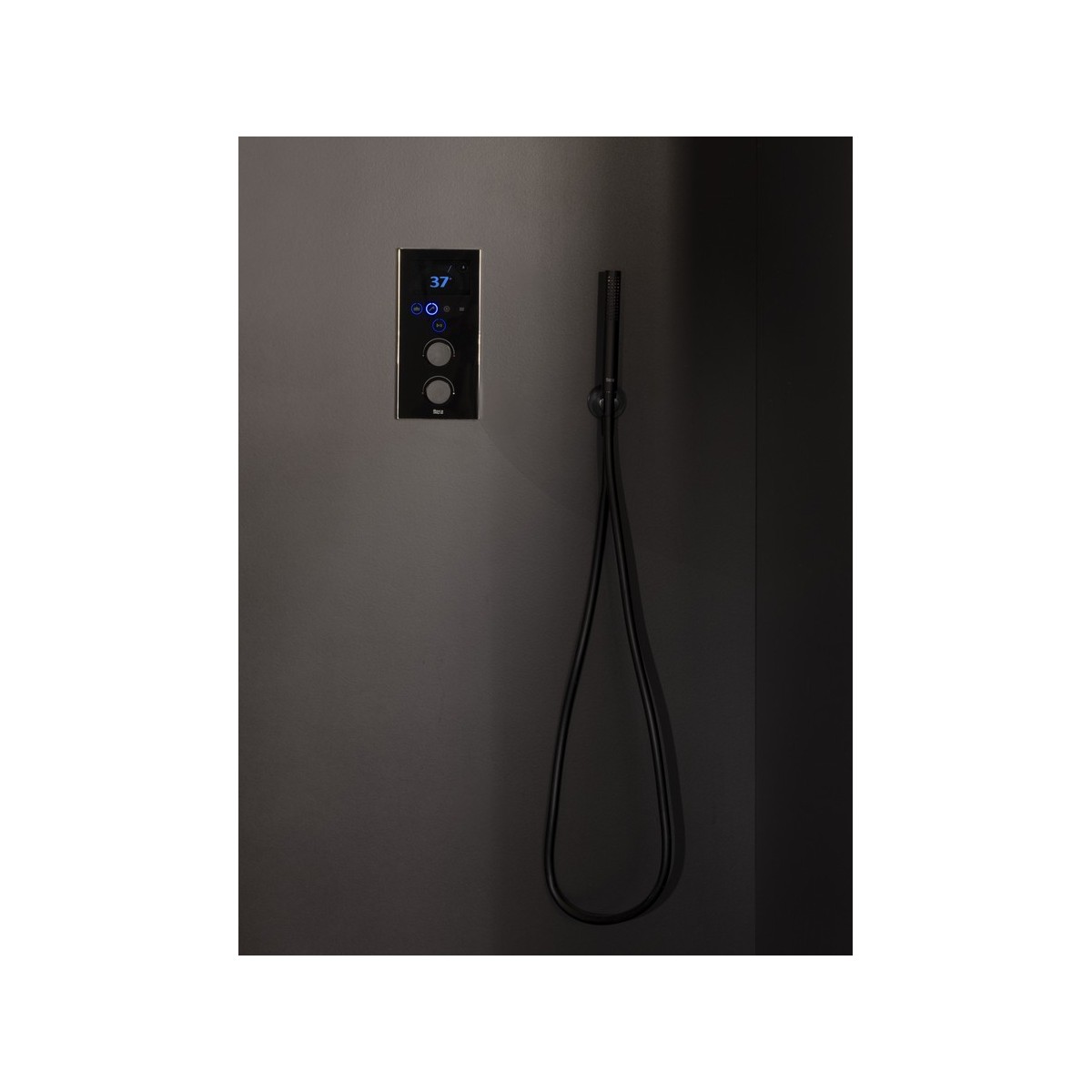 Stella stick round douchette à 1 jet rain noir mat - ROCA A5B9B61NB0 