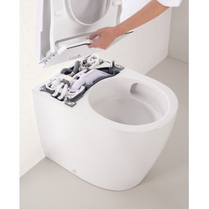 Avant wc au sol rimless, réservoir intégré alimentation hydraulique interne - ROCA A80336MS0W 