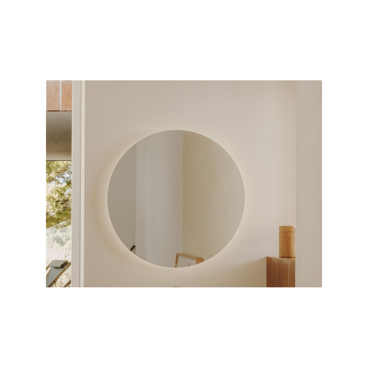 Luna Miroir Led Round Ø 800 X 25-Roca A812401000 