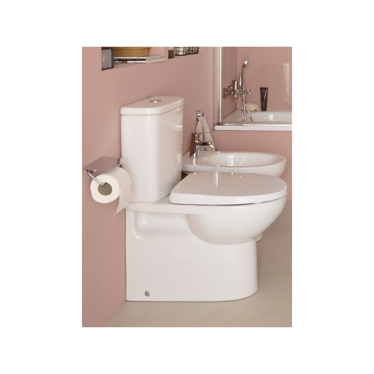 Victoria square porte-papier avec couvercle chromé - ROCA A817889C00 