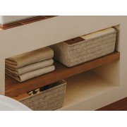 Tura grand panier en feutre recyclé avec couvercle en liège 480x335 mm - ROCA A818024N10 