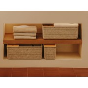 Tura petit panier en feutre recyclé avec couvercle en liège 335x165mm - ROCA A818025N10 