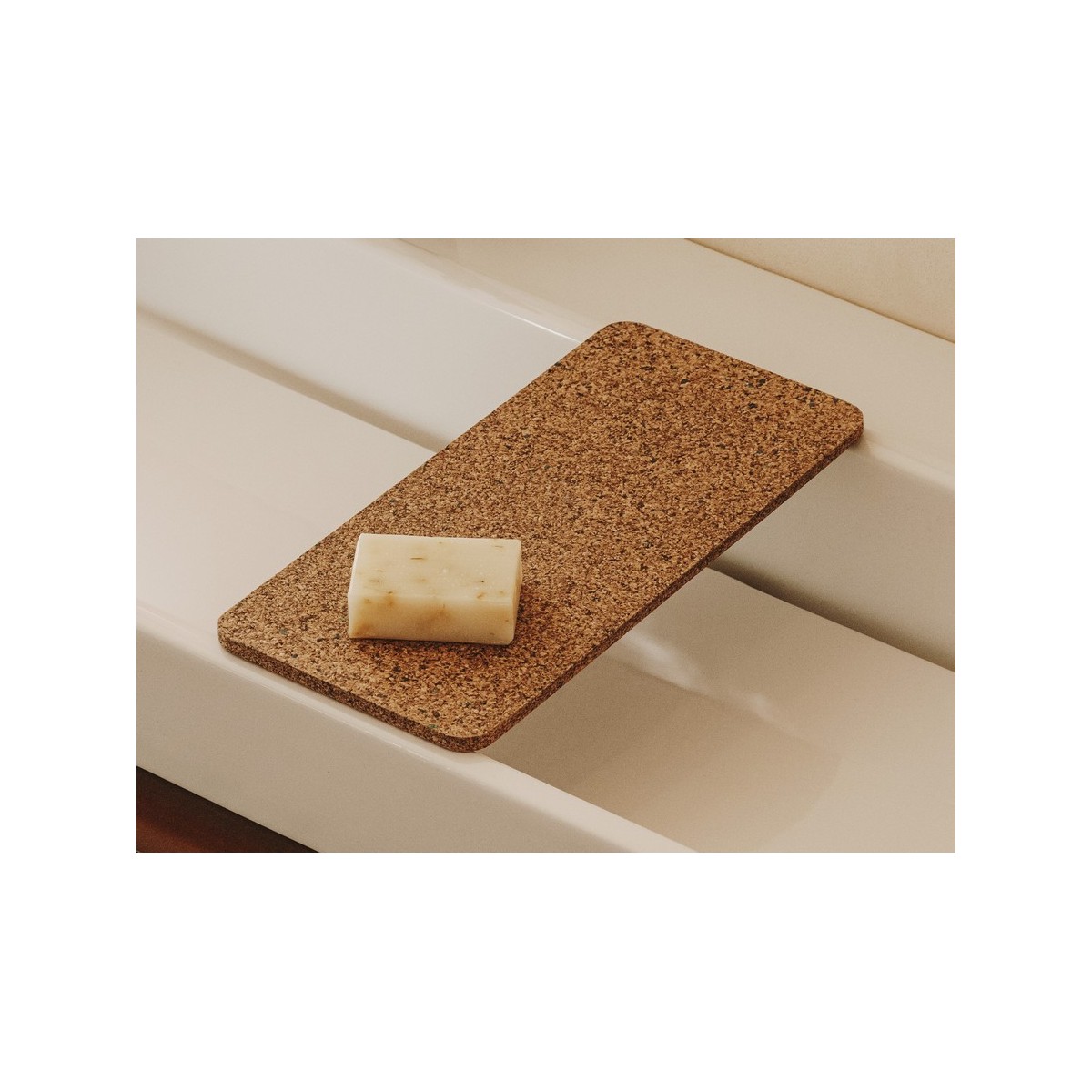 Tura petit panier en feutre recyclé avec couvercle en liège 335x165mm - ROCA A818025N10 