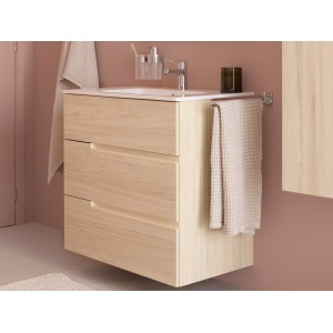 Victoria-n unik (meuble+lavabo) 3 tiroirs 1000 mm frêne clair - ROCA A852103541 