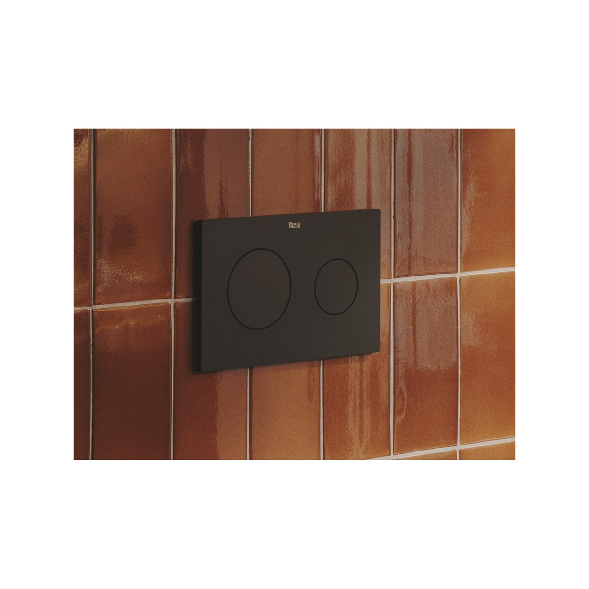 Plaque de commande avec double chasse Pl10 One Dual Noir Mat - ROCA A890189206 
