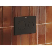 Plaque de commande avec double chasse Pl10 One Dual Noir Mat - ROCA A890189206 