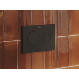 Plaque de commande avec double chasse Pl10 One Dual Noir Mat - ROCA A890189206 