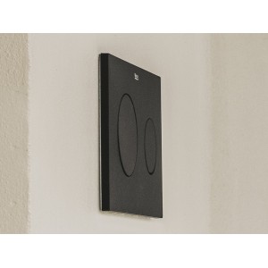 Plaque de commande avec double chasse Pl10 One Dual Noir Mat - ROCA A890189206 