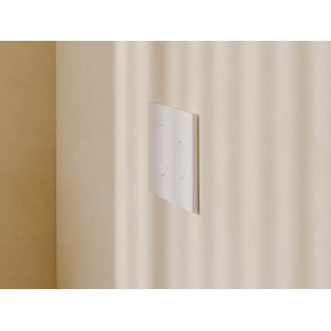 Plaque de commande avec double chasse Pl10 One Dual Blanc Mat - ROCA A890189207 