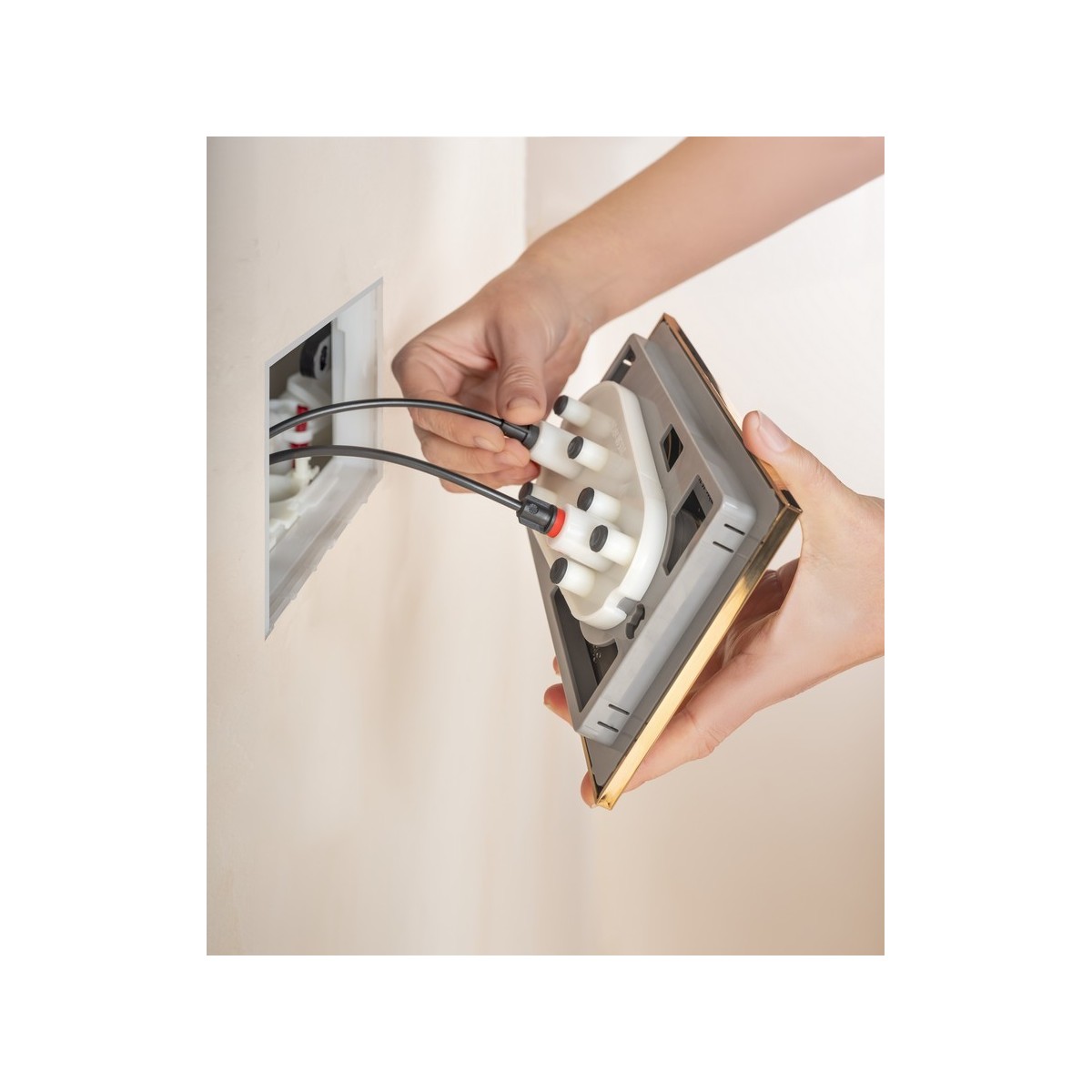 Ps3 double pour bâti-support duplo s rose gold - ROCA A8902233RG 