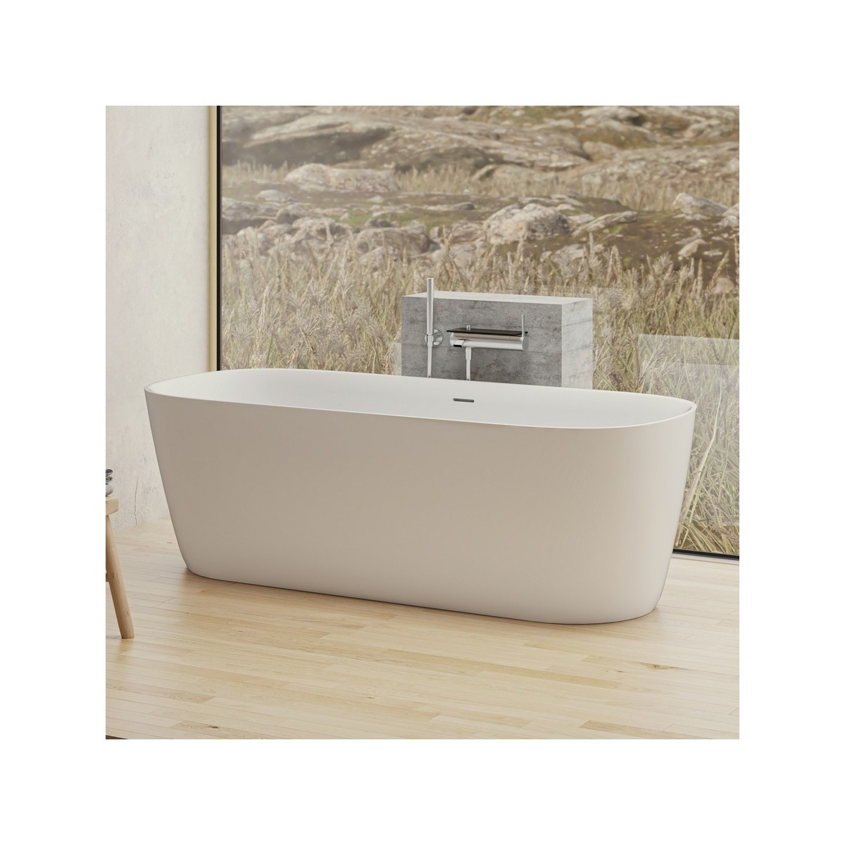 Meda baign îlot marbond av trop-plein vid clic-clac blc 1800x800x590 - LAUFEN H2201120000001 