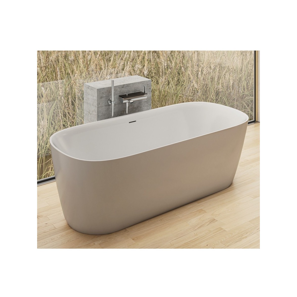 Meda baign îlot marbond av trop-plein vid clic-clac blc 1800x800x590 - LAUFEN H2201120000001 