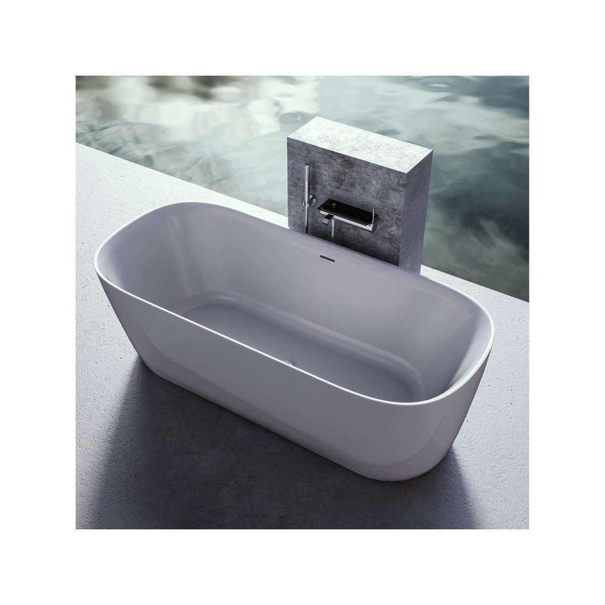 Meda baign îlot marbond av trop-plein vid clic-clac blc 1800x800x590 - LAUFEN H2201120000001 