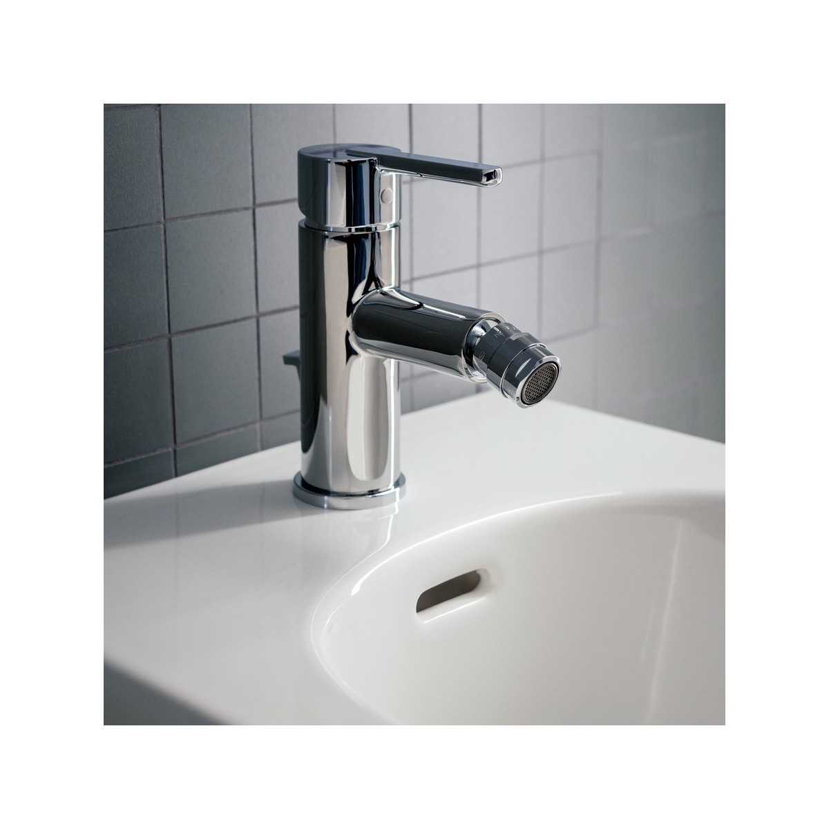 Lua mitigeur de bidet bec fixe 110mm chromé - LAUFEN H3410810041141 