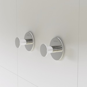 Cana patère à coller chromée chromé 55x41x55 mm - LAUFEN H3811330040001 