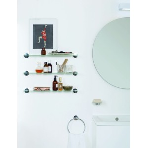 Cana porte-savon mural à coller chromé chromé 110x126x55 mm - LAUFEN H3831310040001 