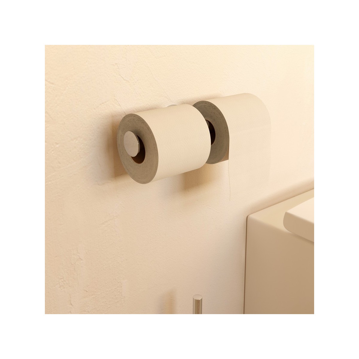 Niara porte-papier toilette double sans couvercle chromé 245x82x58 mm - LAUFEN H3840620040011 