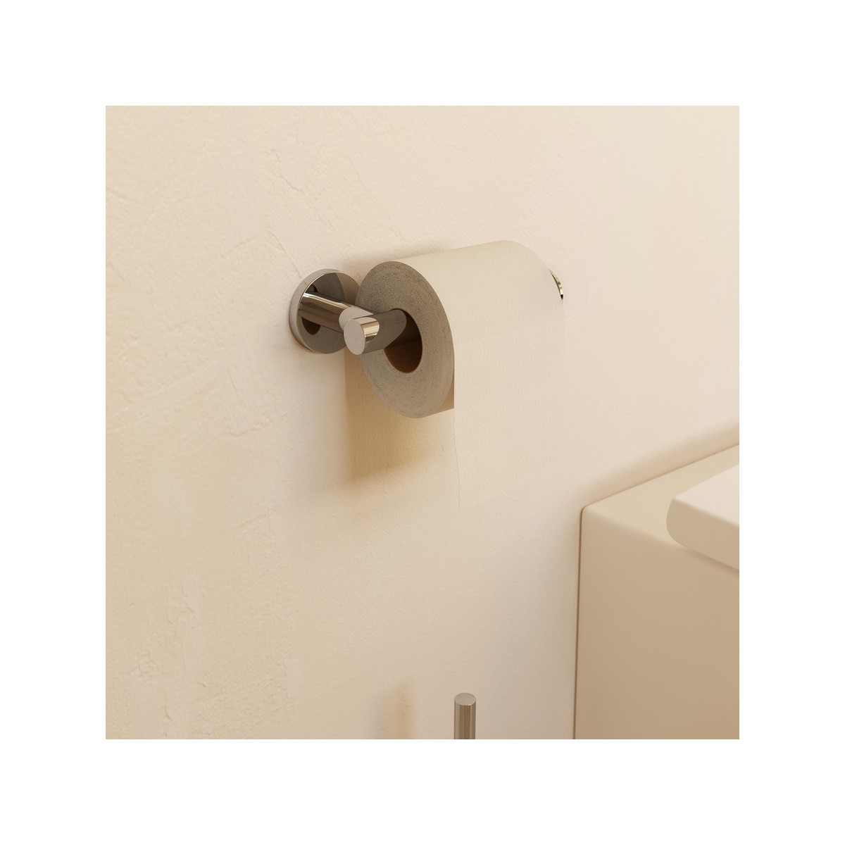 Niara porte-papier toilette sans couvercle pvd couleur inox 172x82x58 mm - LAUFEN H3840621610001 