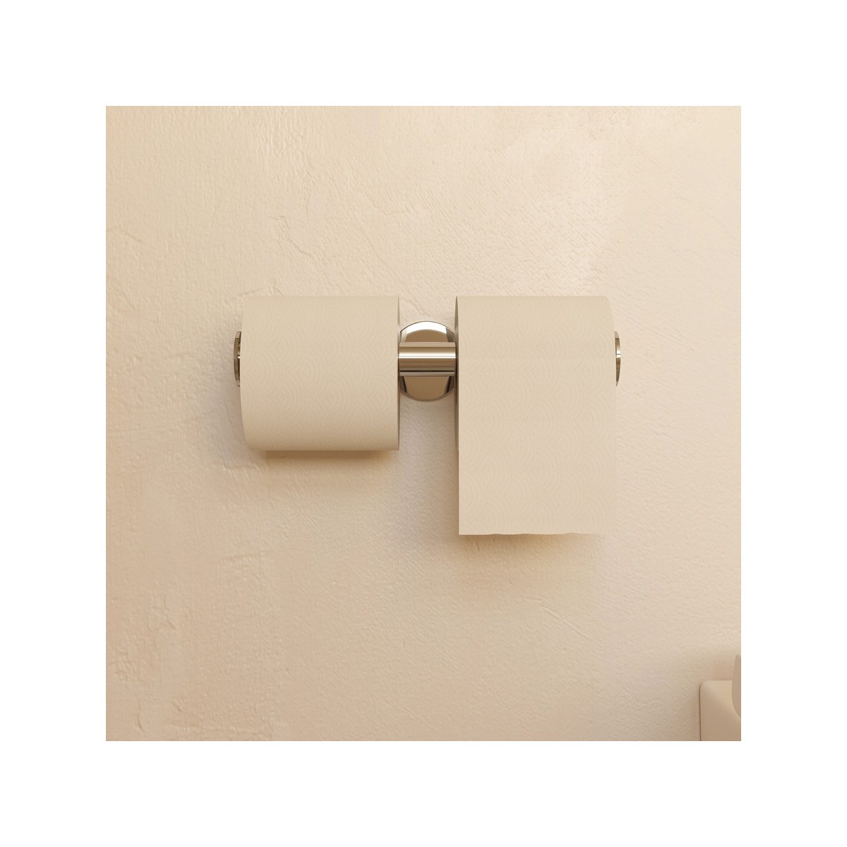 Niara porte-papier toilette double sans couvercle pvd or rosé brossé 245x82x58mm - LAUFEN H3840621680011 