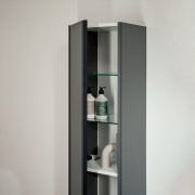 Lani armoire haute 1 porte charnières à gauche 355x335x1650mm gris traffic - LAUFEN H4037211122661 