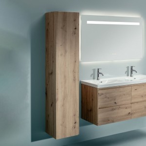 Lani armoire haute 1 porte charnières à gauche 355x335x1650mm chêne sauvage - LAUFEN H4037211122671 