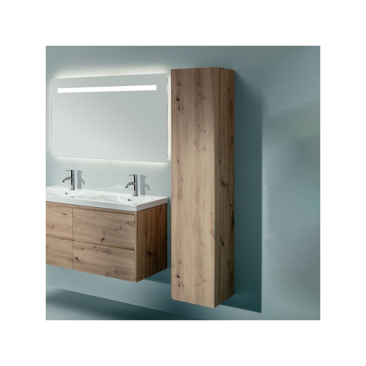 Lani armoire haute 1 porte charnières à gauche 355x335x1650mm chêne sauvage - LAUFEN H4037211122671 