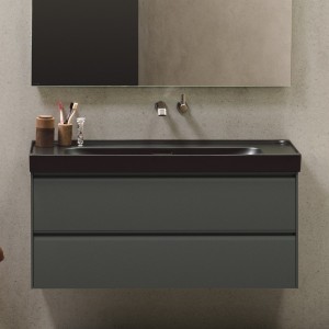 Meda meuble sous lavabo 1200 2t pour lavabo 814111 gris traffic 1180x450x515 mm - LAUFEN H4216320112661 