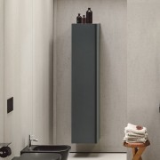 Meda armoire haute 1650 1 porte charnières à droite blanc mat 355x335x1650 mm - LAUFEN H4216520112601 