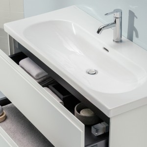 Lua lavabo mural ou à poser sur meuble non percé 1000x460x180mm blanc - LAUFEN H8100890001091 