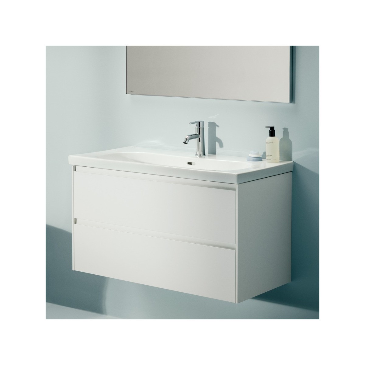 Lua lavabo mural ou à poser sur meuble non percé 1000x460x180mm blanc avec lcc - LAUFEN H8100894001091 