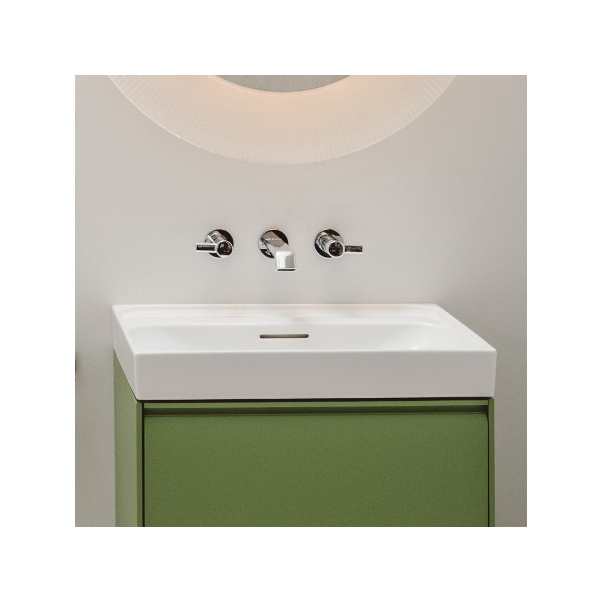 Meda lavabo mural ou à poser sur meuble blanc lcc 600x460x80 mm - LAUFEN H8101134001091 