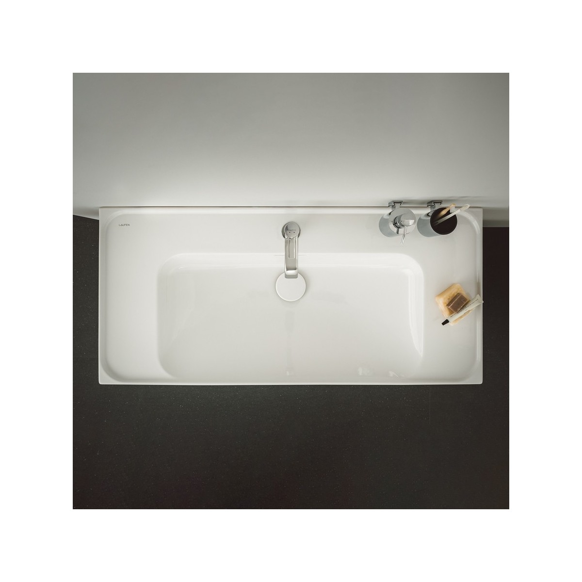 Meda lavabo mural ou à poser sur meuble blanc lcc 1000x460x80 mm - LAUFEN H8101194001041 