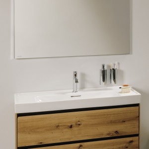 Meda lavabo mural ou à poser sur meuble blanc lcc 1000x460x80 mm - LAUFEN H8101194001041 