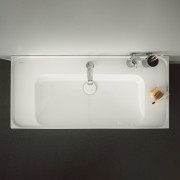 Meda lavabo mural ou à poser sur meuble blanc mat 1000x460x80 mm - LAUFEN H8101197571041 