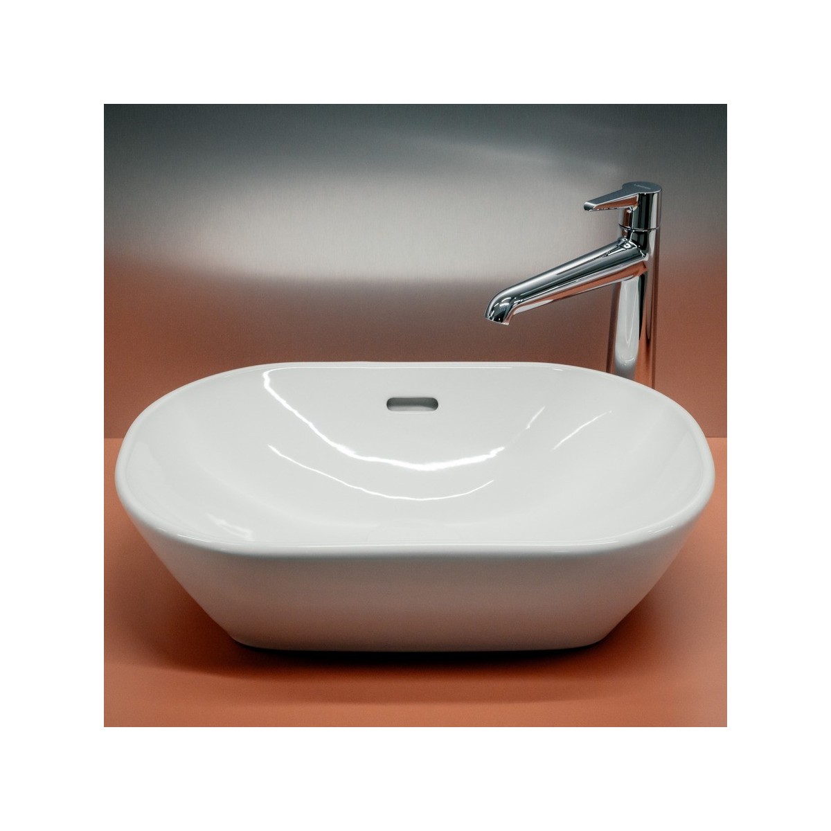 Lua vasque à poser ovale non percé 500x350x135 mm blanc - LAUFEN H8120830001091 