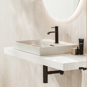 Meda lavabo à poser sur plan face inférieure meulée blanc mat 600x460x80 mm - LAUFEN H8161137571041 