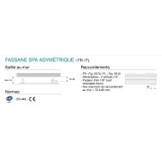 Sèche-serviette ACOVA - FASSANE SPA Asymétrique à gauche eau chaude 594W FL118-055