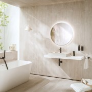 Meda lavabo à poser sur plan face inférieure meulée graphite mat 650x460x80 mm - LAUFEN H8161147581041 