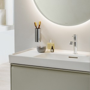 Meda lavabo mural ou à poser sur meuble tablette à gauche blanc 800x460x80 mm - LAUFEN H8171150001041 