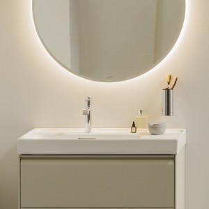 Meda lavabo mural ou à poser sur meuble tablette à droite blanc lcc 800x460x80 - LAUFEN H8171164001041 