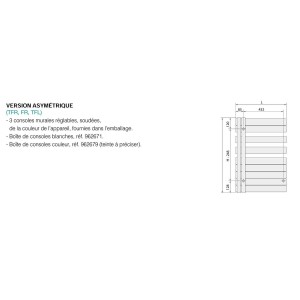 Sèche-serviette ACOVA - FASSANE SPA Asymétrique à gauche eau chaude 809W FL168-055