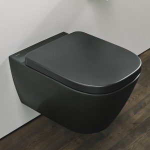 Meda cuvette susp silent flush ss bride noir mat 540x360x355 - LAUFEN H8201107160001 