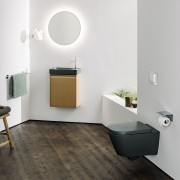 Meda cuvette susp silent flush ss bride noir mat 540x360x355 - LAUFEN H8201107160001 