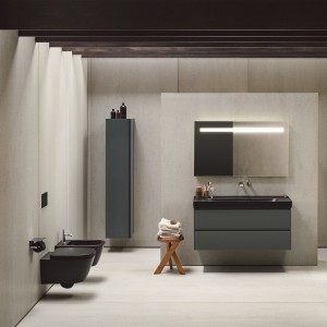 Meda cuvette susp silent flush ss bride noir mat 540x360x355 - LAUFEN H8201107160001 