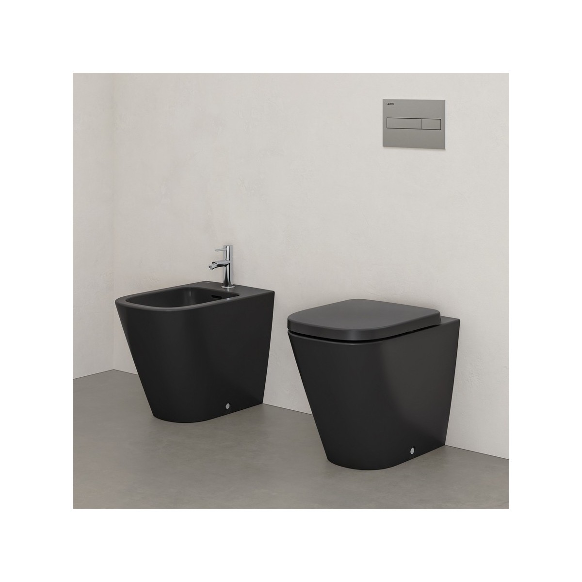 Meda cuvette au sol alim indpte silent flush ss bride sh sv noir mat 540x360x430 - LAUFEN H8231117160001 