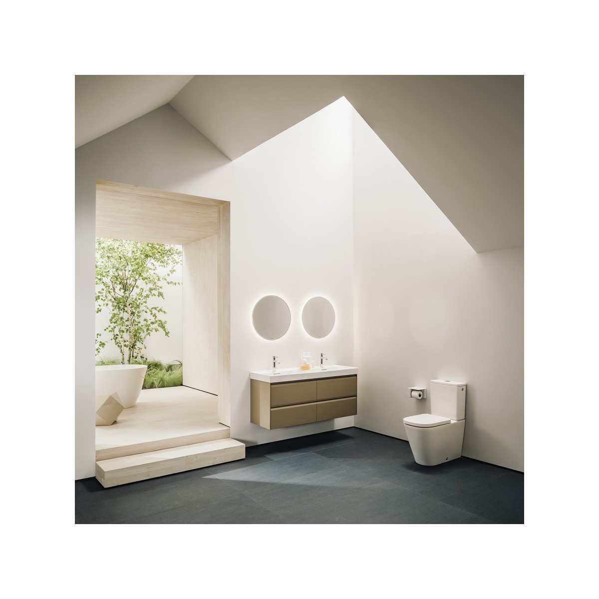 Meda cuvette au sol silent flush ss bride sh sv graphite mat 680x360x430 - LAUFEN H8241117580001 