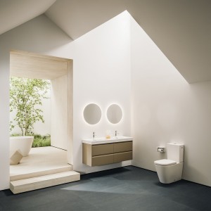 Meda cuvette au sol silent flush ss bride sh sv graphite mat 680x360x430 - LAUFEN H8241117580001 